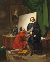 Pietro Aretino nello studio di Tintoretto, 1822